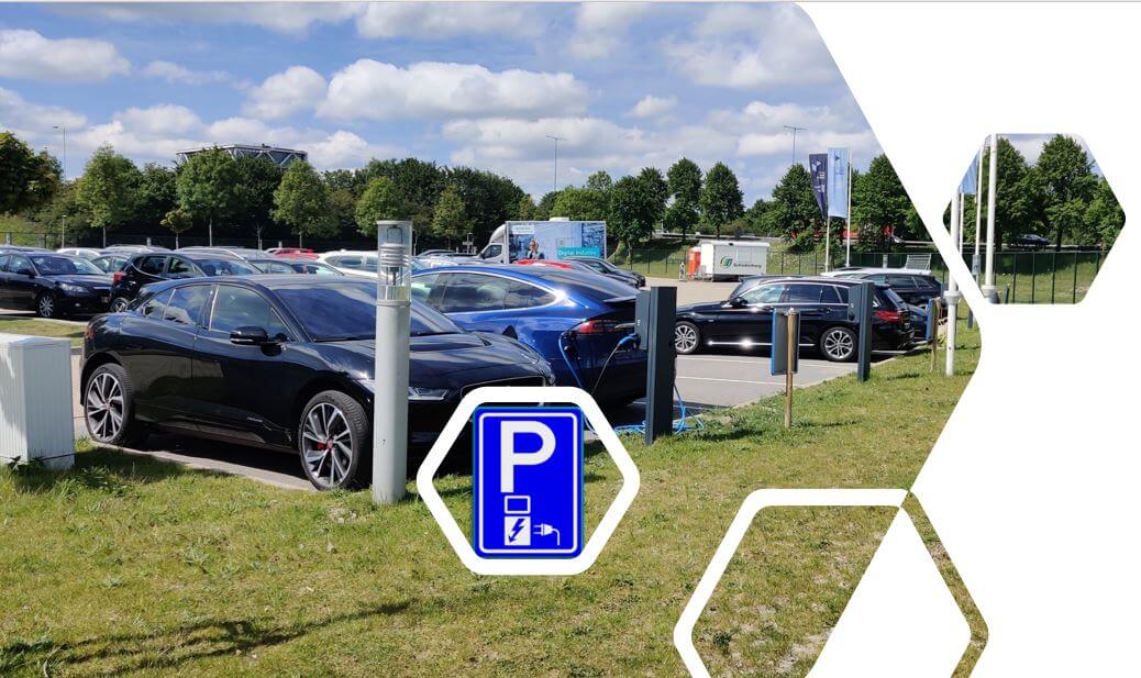 Laadpaal voor elektrisch vervoer op de campus
